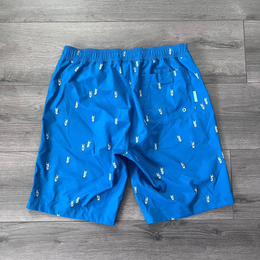 Bonobos Mens Blue Cocktail Print Swim Trunks 9 Inch Inseam Size Small
